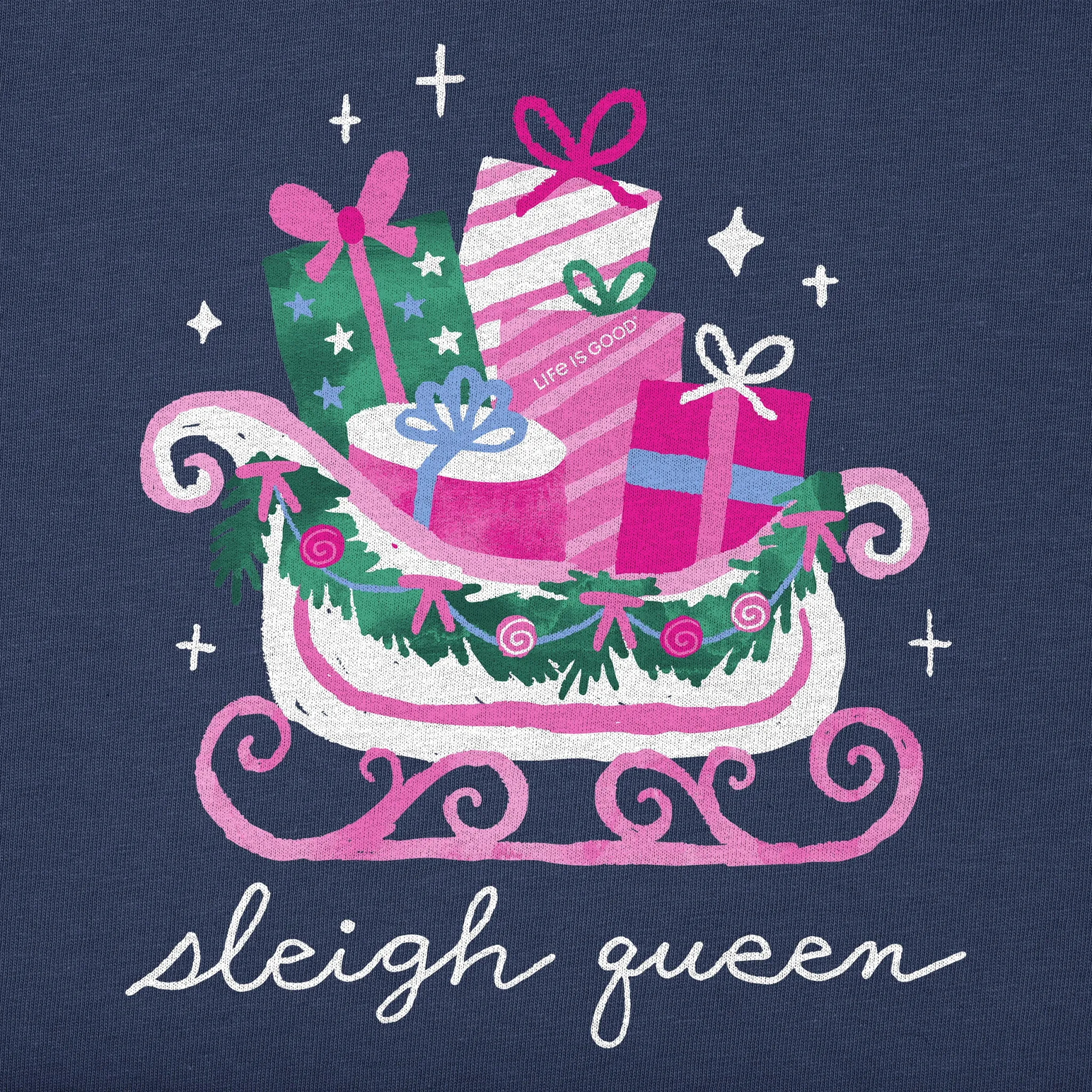 Women's Sleigh Queen Simply True Fleece Crew sold by Life is Good product image thumbnail 2