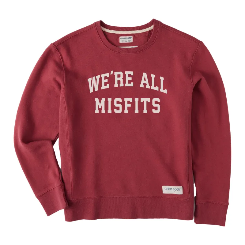 Women's We're All Misfits Arch Simply True Fleece Crew sold by Life is Good