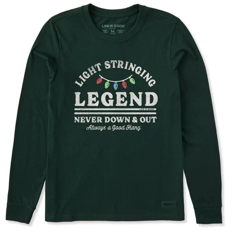 Women's Light Stringing Legend Long Sleeve Crusher Tee sold by Life is Good