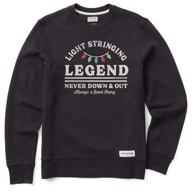 Men's Light Stringing Legend Simply True Fleece Crew sold by Life is Good