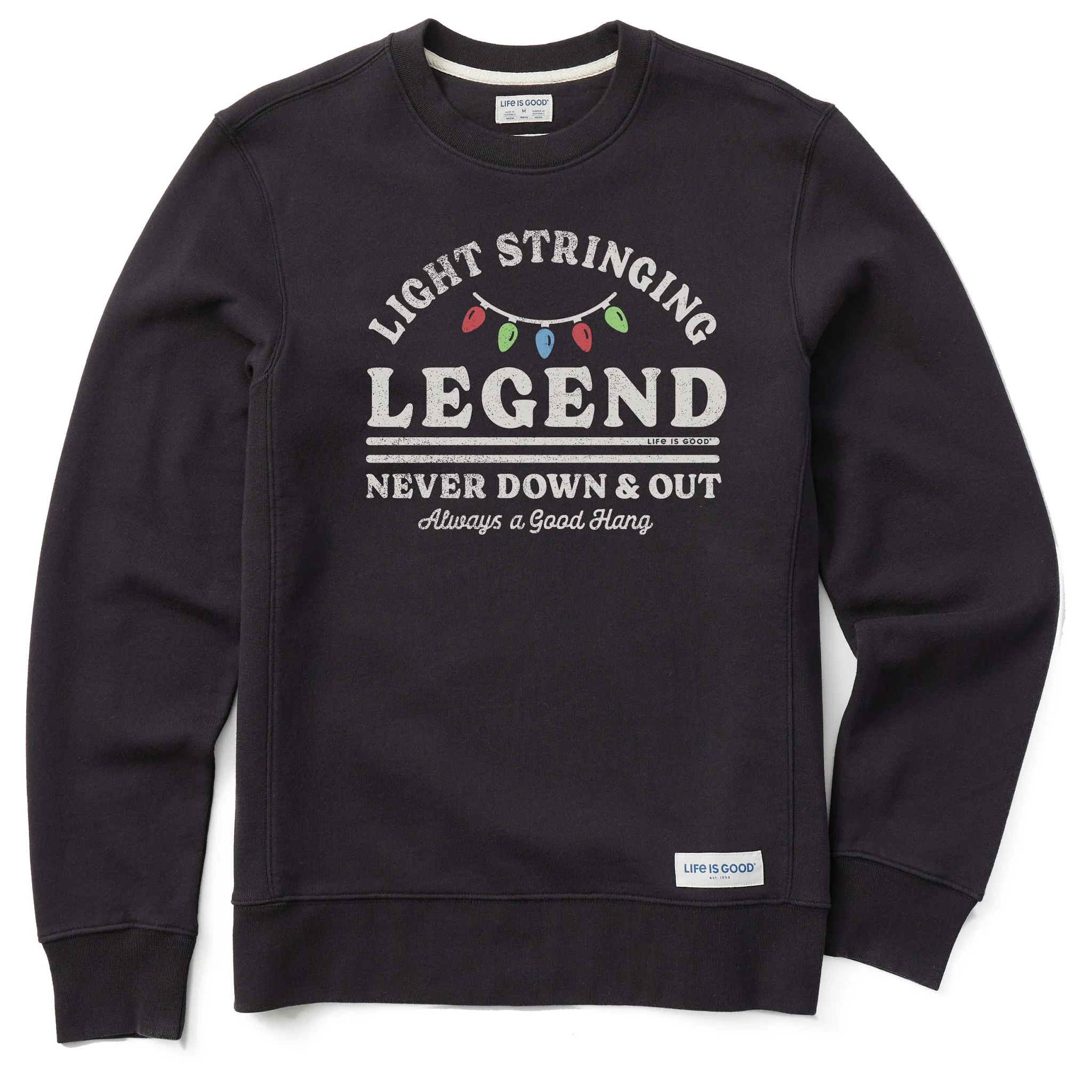 Men's Light Stringing Legend Simply True Fleece Crew sold by Life is Good