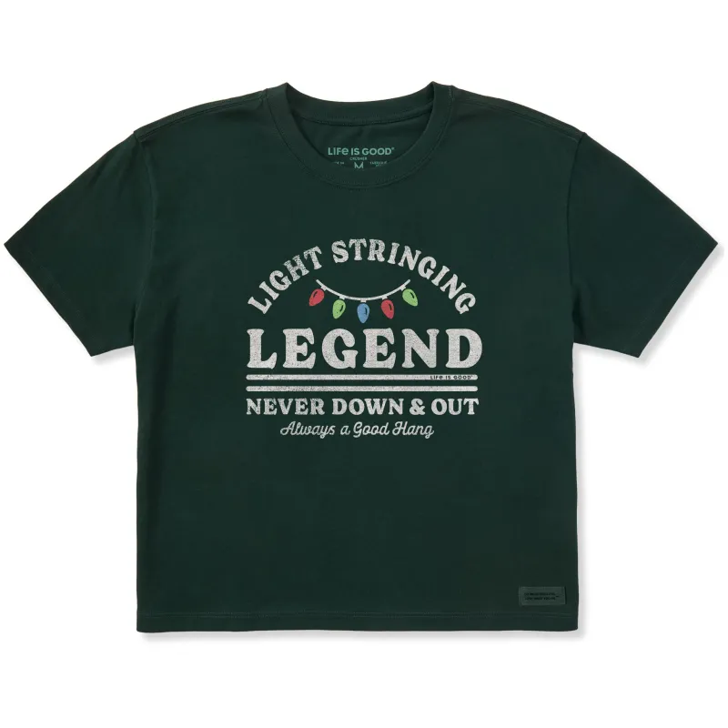 Women's Light Stringing Legend Short Sleeve Crusher Boxy Tee sold by Life is Good