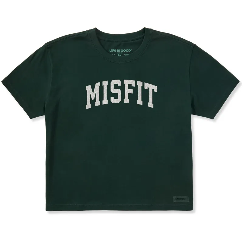Women's Misfit Arch Short Sleeve Crusher Boxy Tee sold by Life is Good