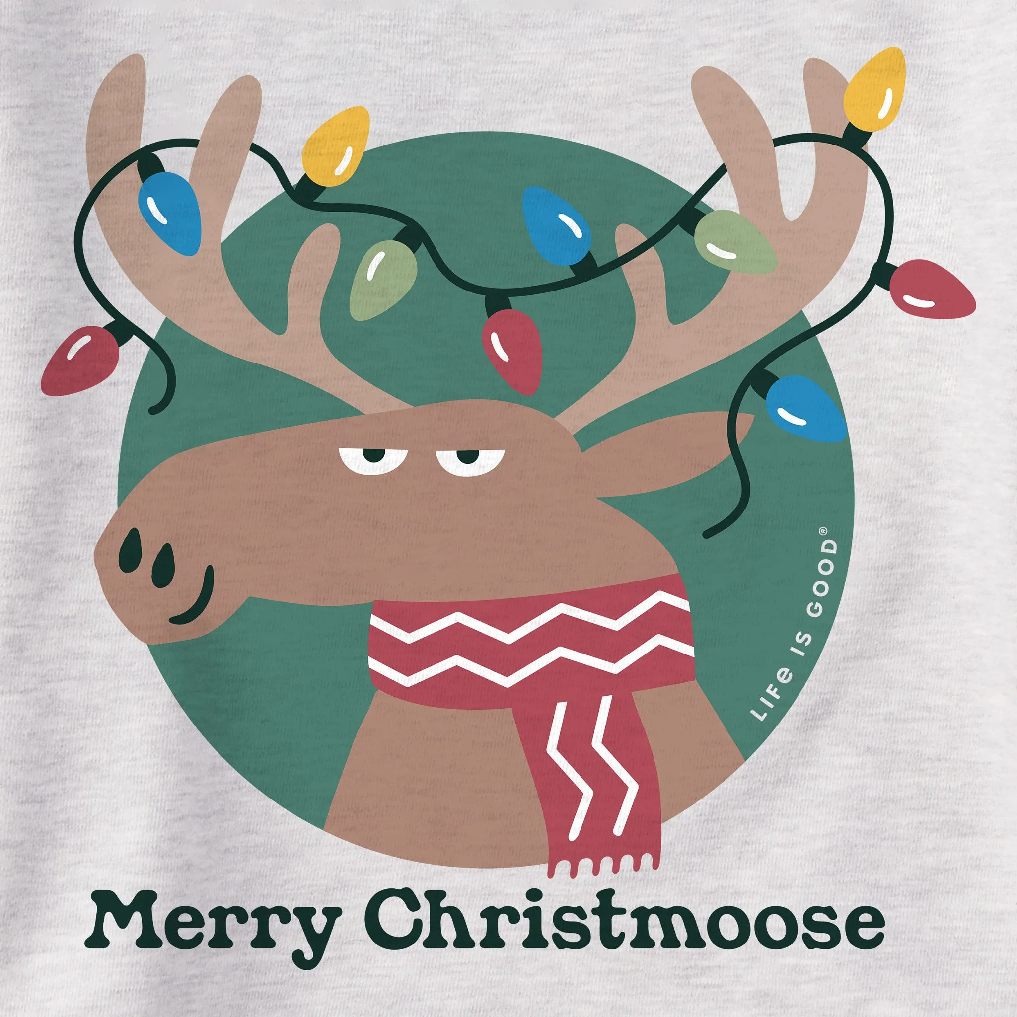 Women's Merry Christmoose Lights Simply True Fleece Crew sold by Life is Good product image thumbnail 2