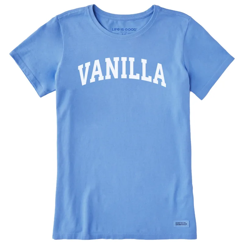 Women's Vanilla Arch Short Sleeve Crusher Tee sold by Life is Good