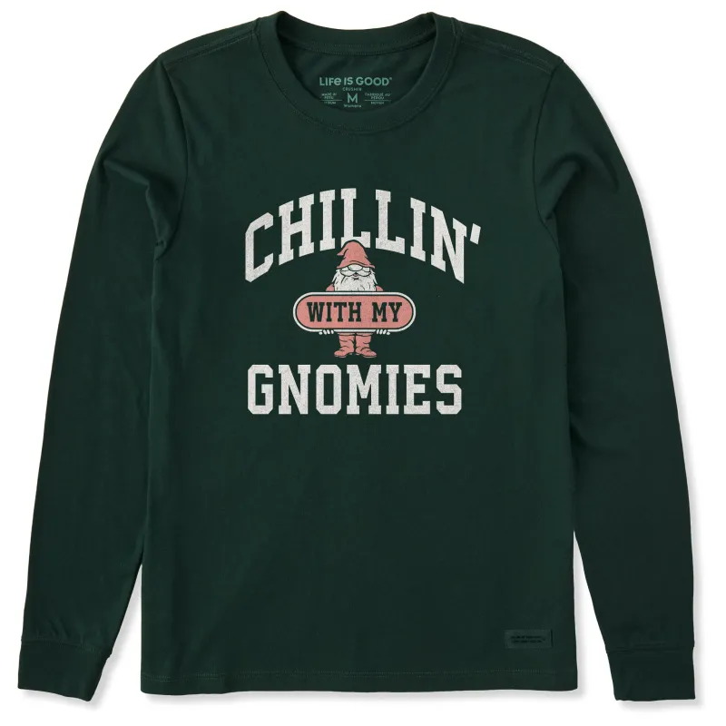 Women's Chillin' with my Gnomies Arch Long Sleeve Crusher Tee made by Life is Good