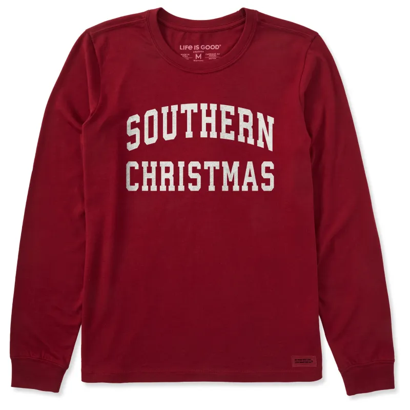 Women's Southern Christmas Arch Long Sleeve Crusher Tee sold by Life is Good