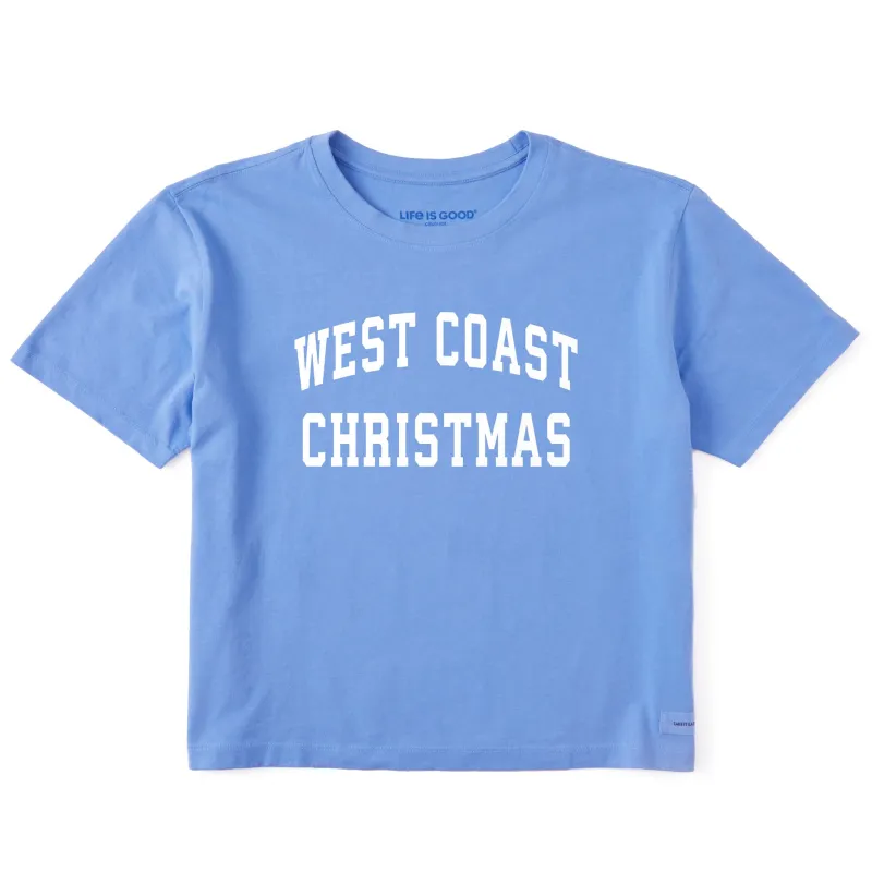 Women's West Coast Christmas Arch Short Sleeve Crusher Boxy Tee sold by Life is Good