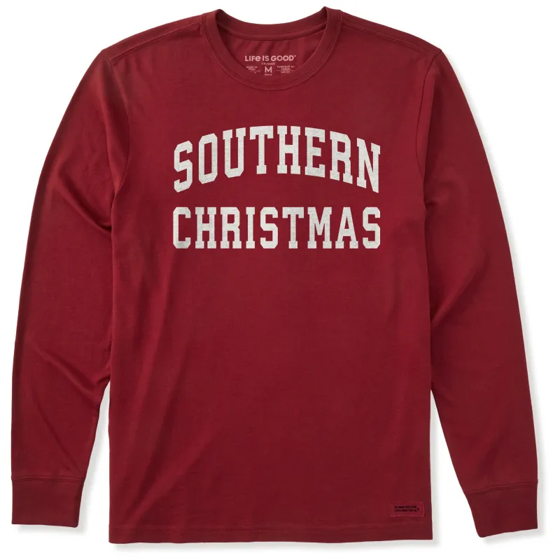 Men's Southern Christmas Arch Long Sleeve Crusher Tee sold by Life is Good
