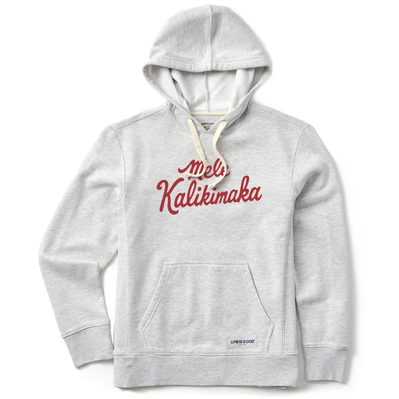 Women's Mele Kalikimaka Script Simply True Fleece Hoodie sold by Life is Good
