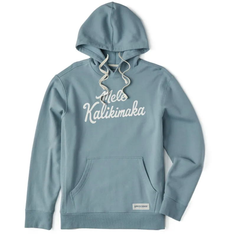 Men's Mele Kalikimaka Script Simply True Fleece Hoodie sold by Life is Good