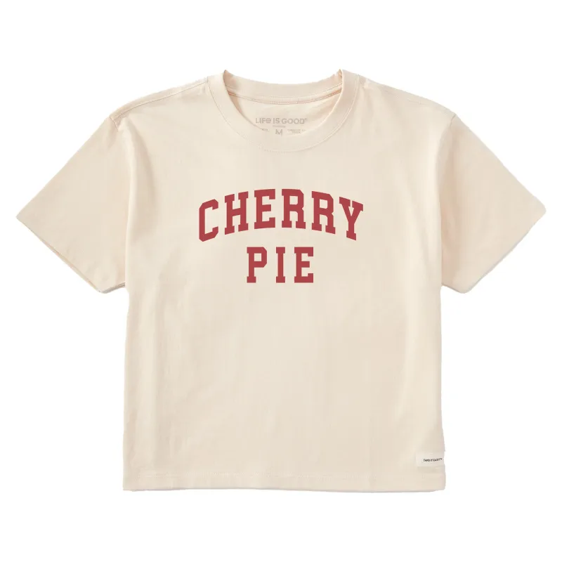 Women's Cherry Pie Arch Short Sleeve Crusher Boxy Tee sold by Life is Good