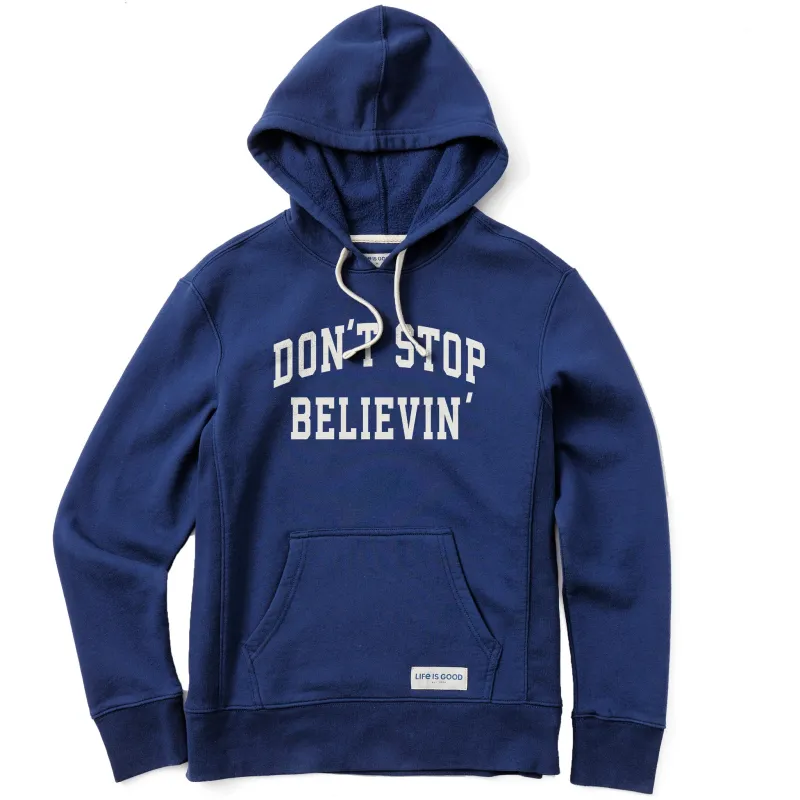 Women's Don't Stop Believin' Arch Simply True Fleece Hoodie sold by Life is Good