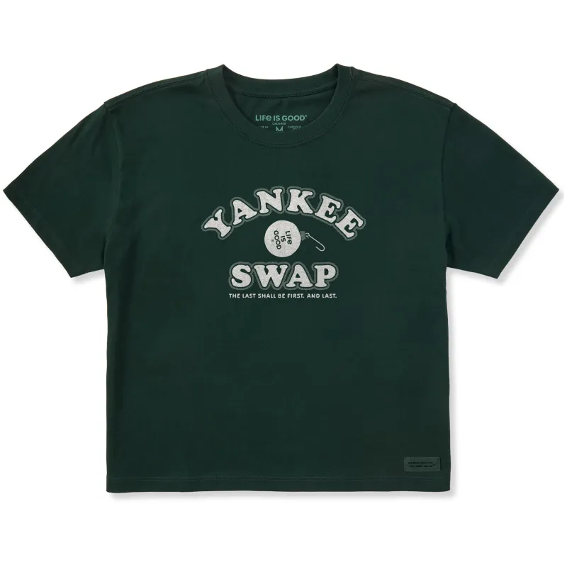 Women's Yankee Swap Short Sleeve Crusher Boxy Tee sold by Life is Good