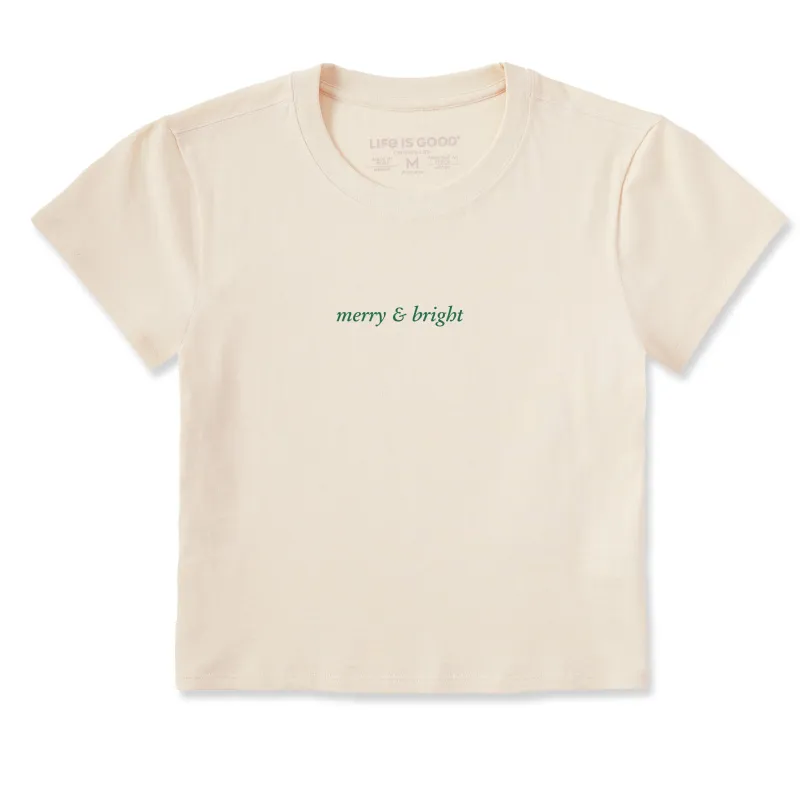 Women's Minimal Merry & Bright Crusher-LITE Shrunken Tee sold by Life is Good
