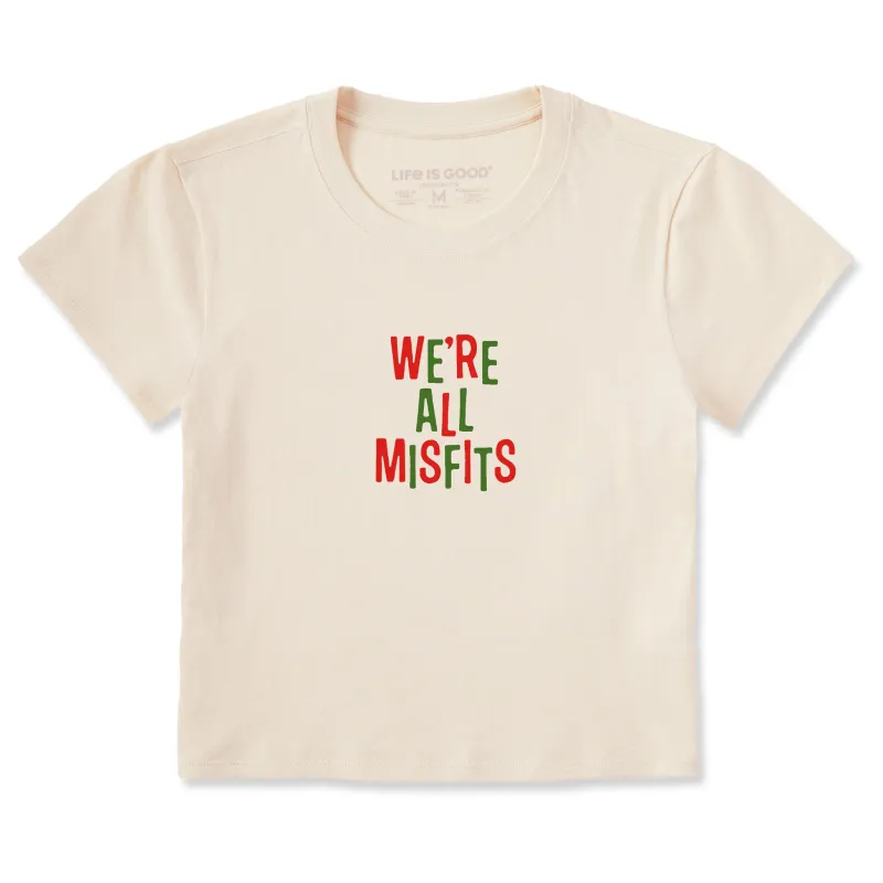 Women's We're All Misfits Jumbled Crusher-LITE Shrunken Tee sold by Life is Good