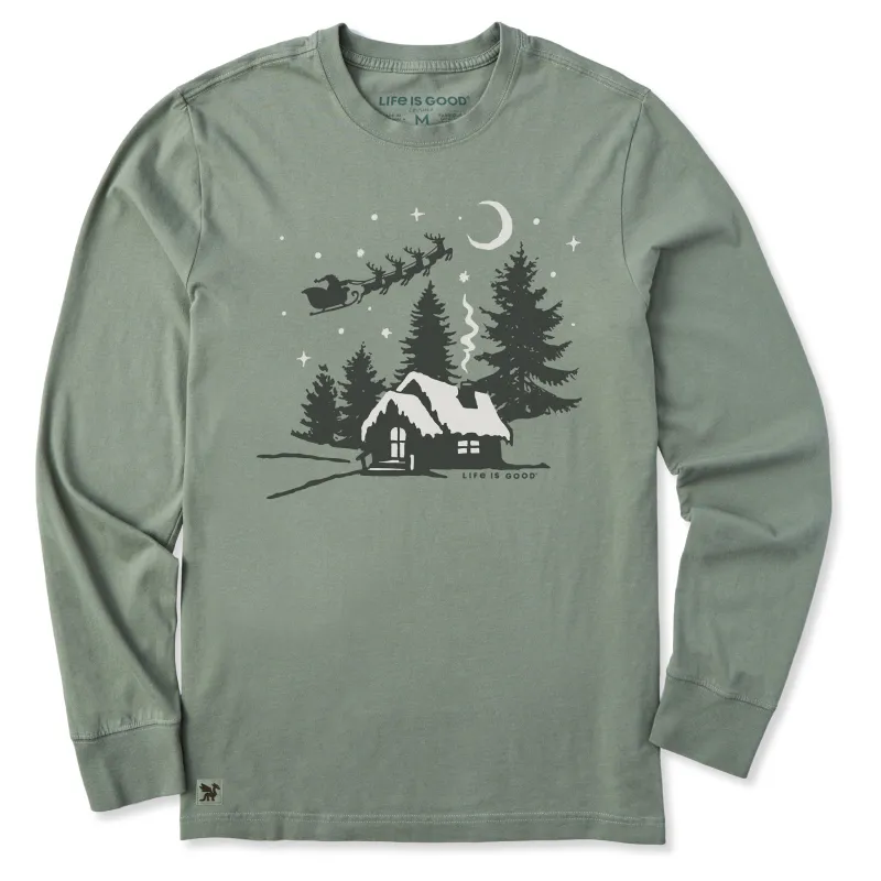 Men's Warm Christmas Even Long Sleeve Crusher Tee sold by Life is Good