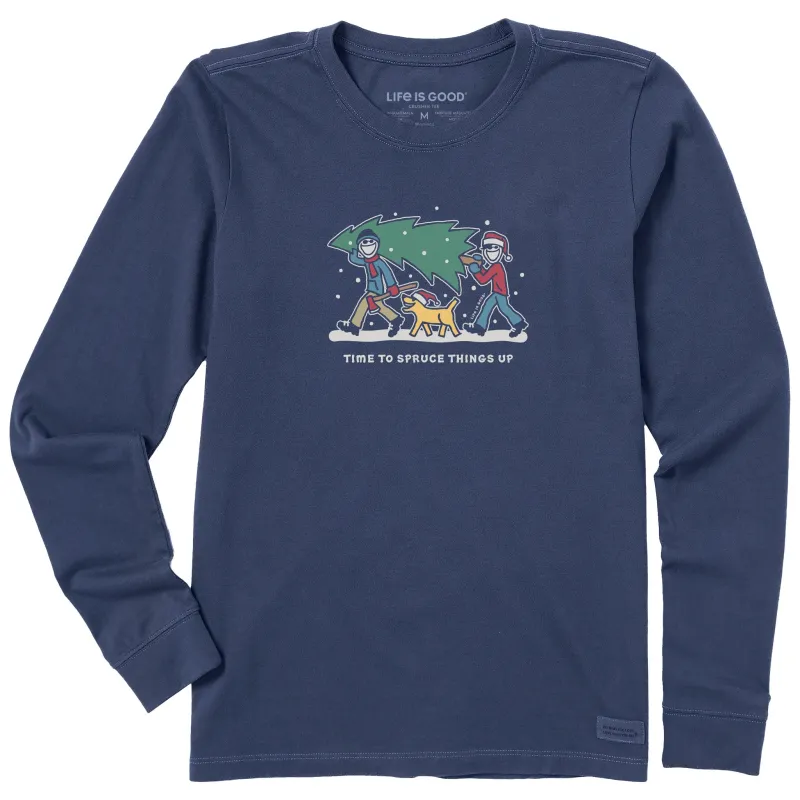 Women's Jake and Jackie Spruce Things Up Long Sleeve Crusher Tee sold by Life is Good