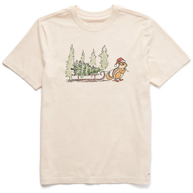 Men's Chipmunk Sled Short Sleeve Crusher Tee sold by Life is Good