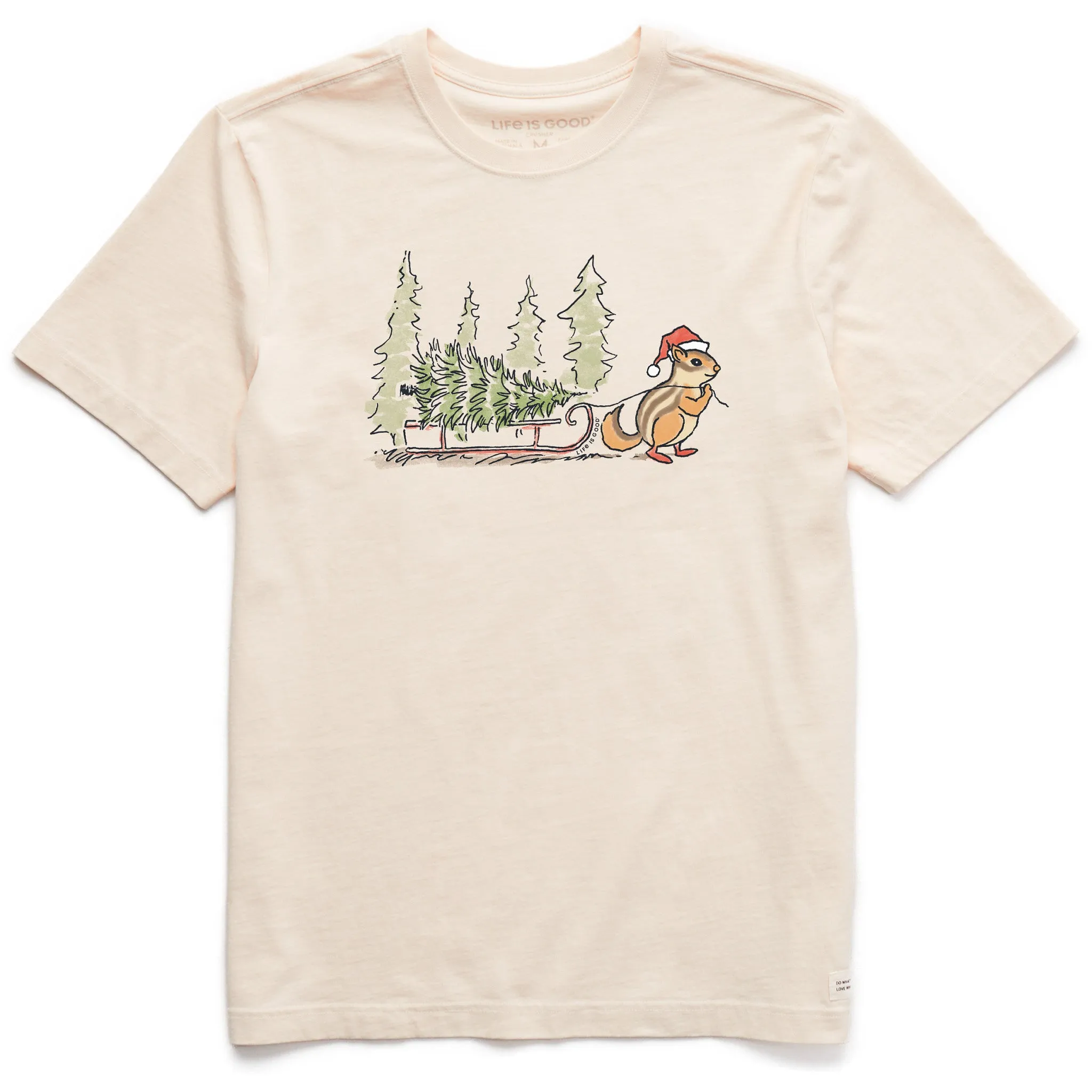 Men's Chipmunk Sled Short Sleeve Crusher Tee sold by Life is Good