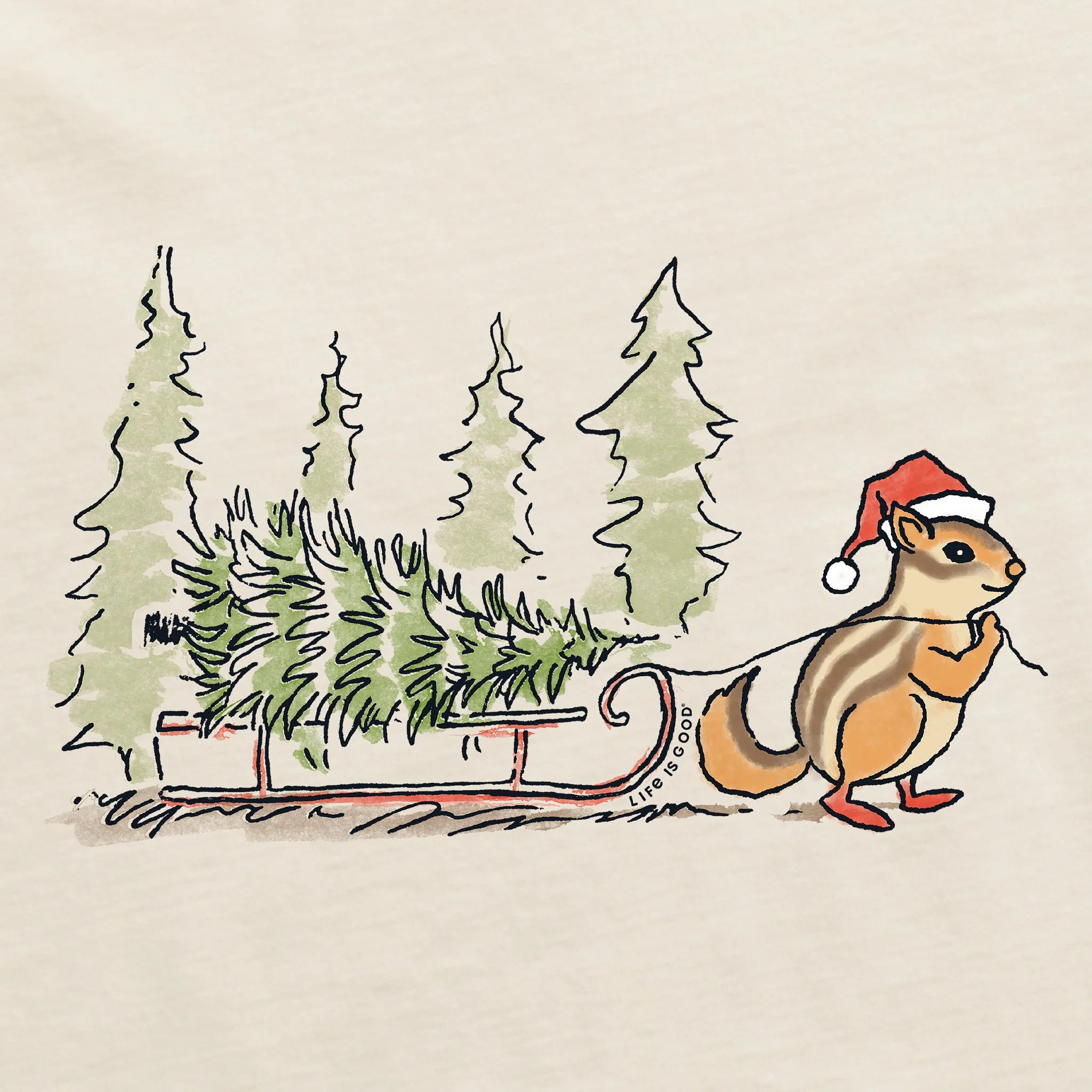 Men's Chipmunk Sled Short Sleeve Crusher Tee sold by Life is Good product image thumbnail 2
