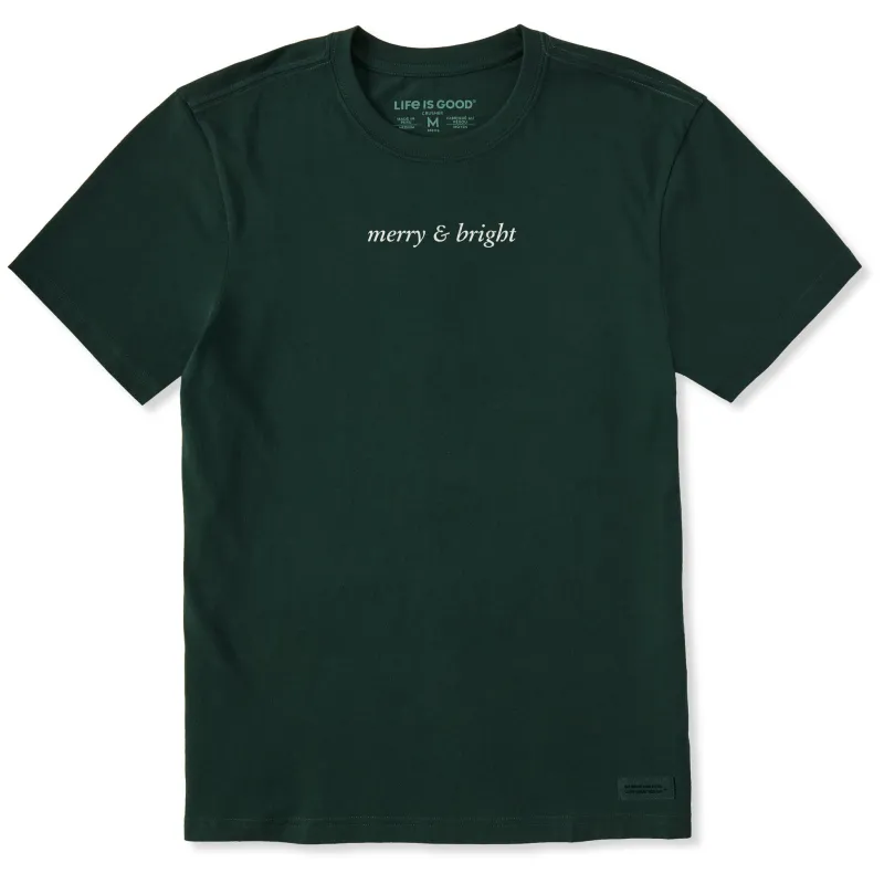 Men's Minimal Merry & Bright Short Sleeve Crusher Tee sold by Life is Good