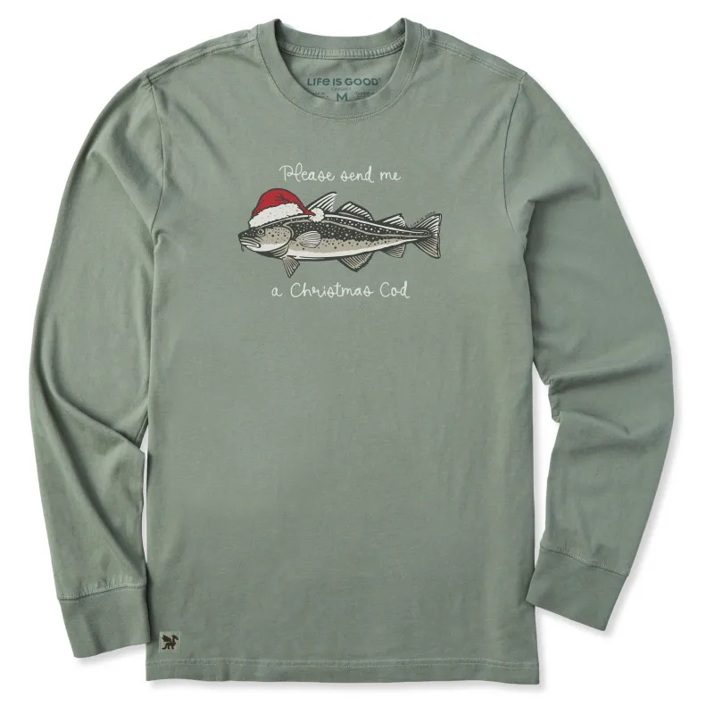 Men's Christmas Cod Long Sleeve Crusher Tee sold by Life is Good