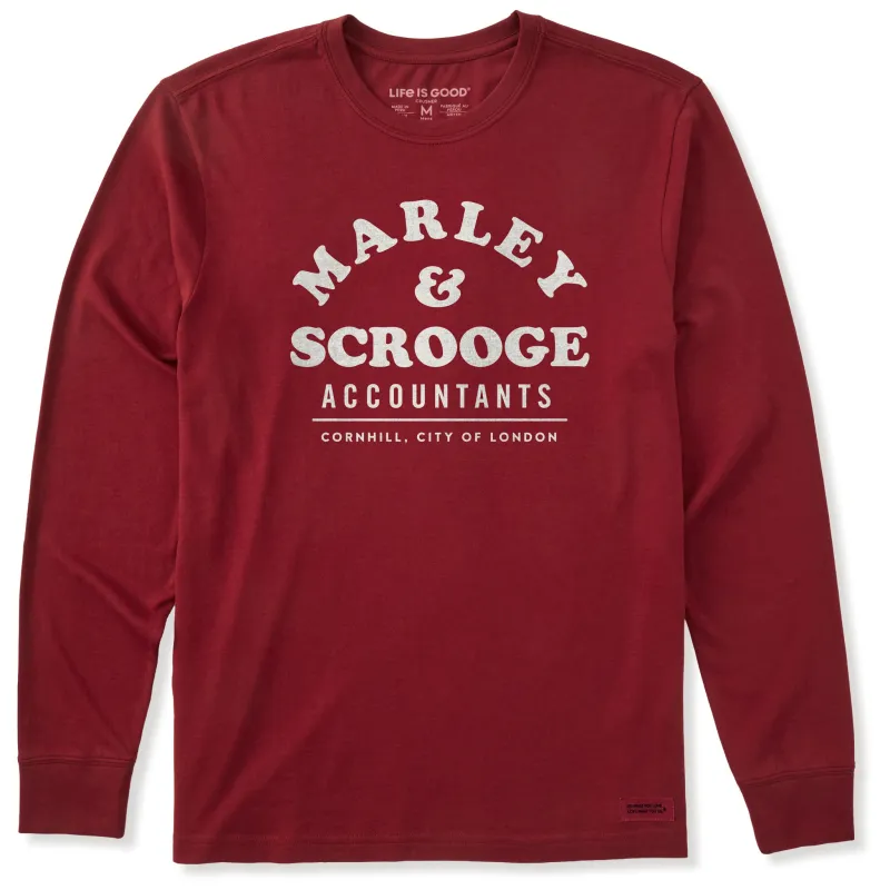 Men's Marley & Scrooge Accountants Long Sleeve Crusher Tee sold by Life is Good