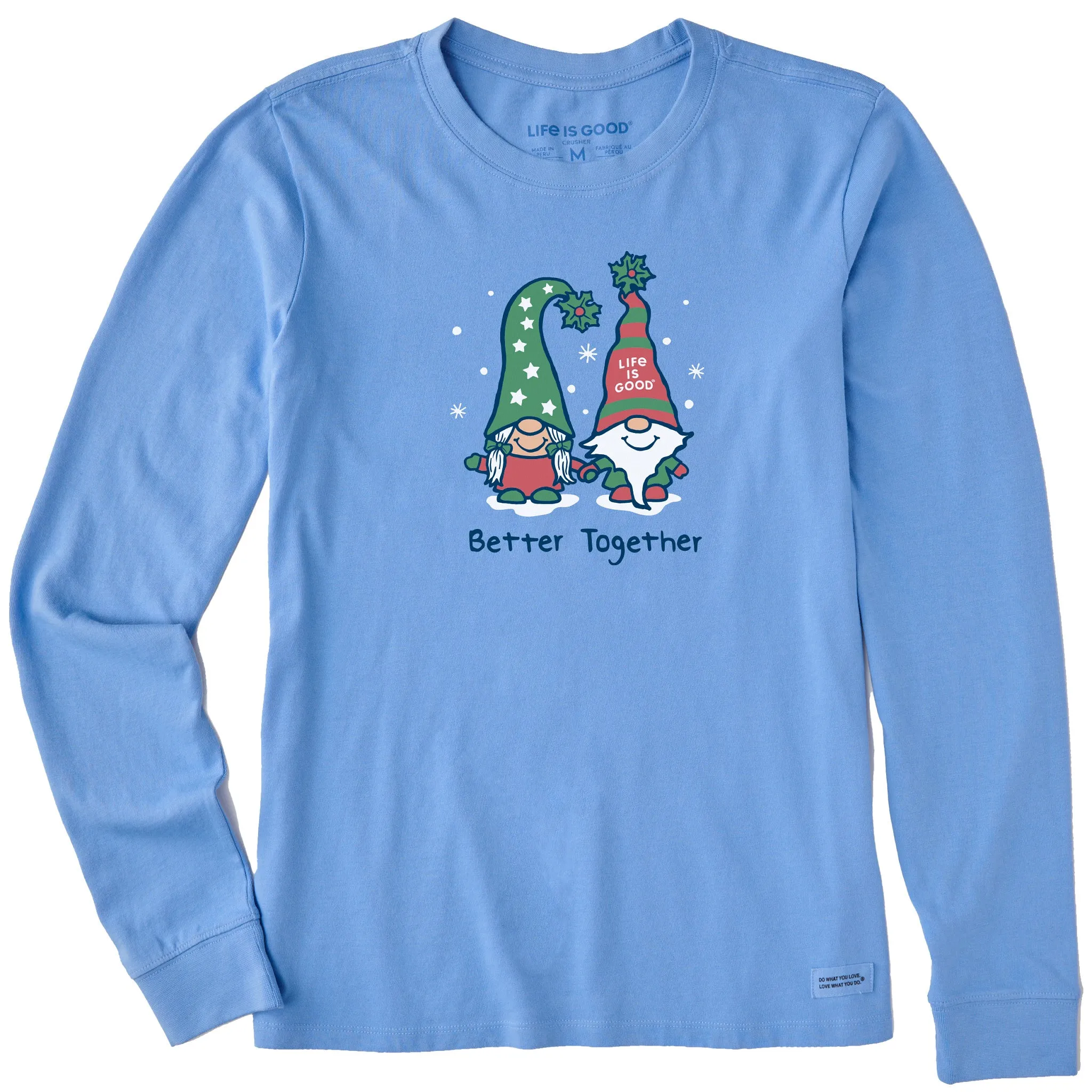 Women's Better Together Gnomes Long Sleeve Crusher Tee sold by Life is Good