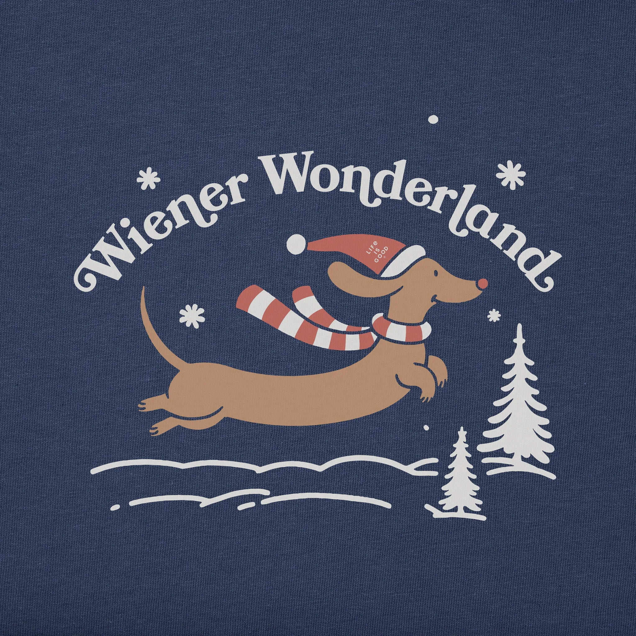 Women's Wiener Wonderland Leap Long Sleeve Crusher Boxy Tee sold by Life is Good product image thumbnail 2