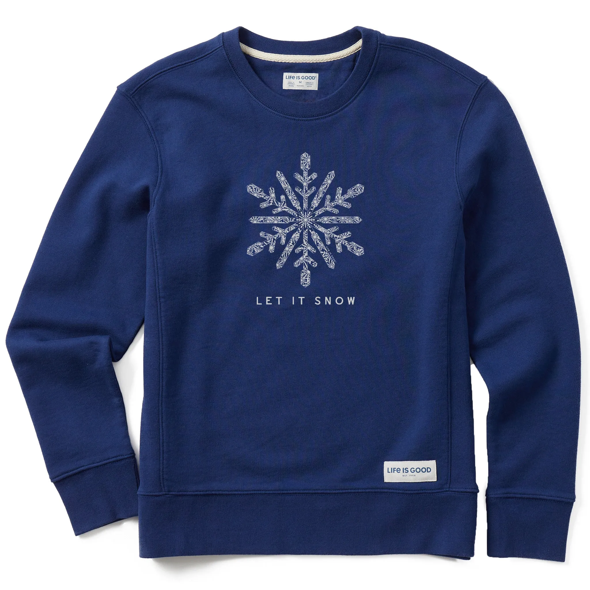 Women's Let it Snowflake Snow Simply True Fleece Crew sold by Life is Good product image thumbnail 3