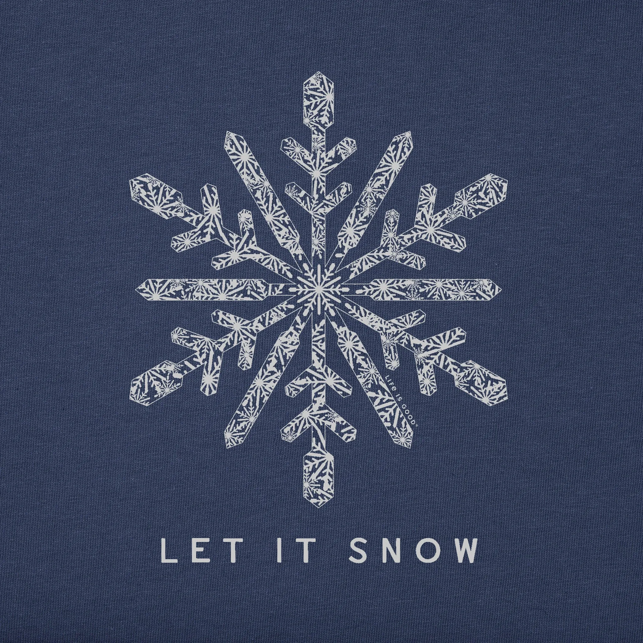 Women's Let it Snowflake Snow Simply True Fleece Crew sold by Life is Good product image thumbnail 2