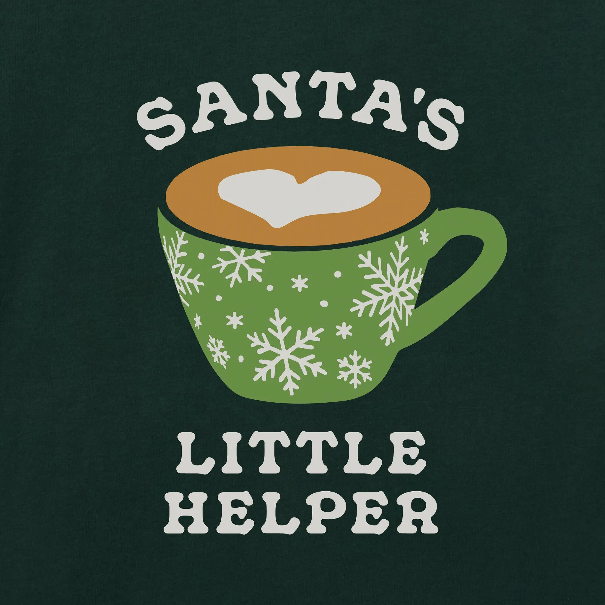 Women's Santa's Little Coffee Long Sleeve Crusher Tee sold by Life is Good product image thumbnail 2