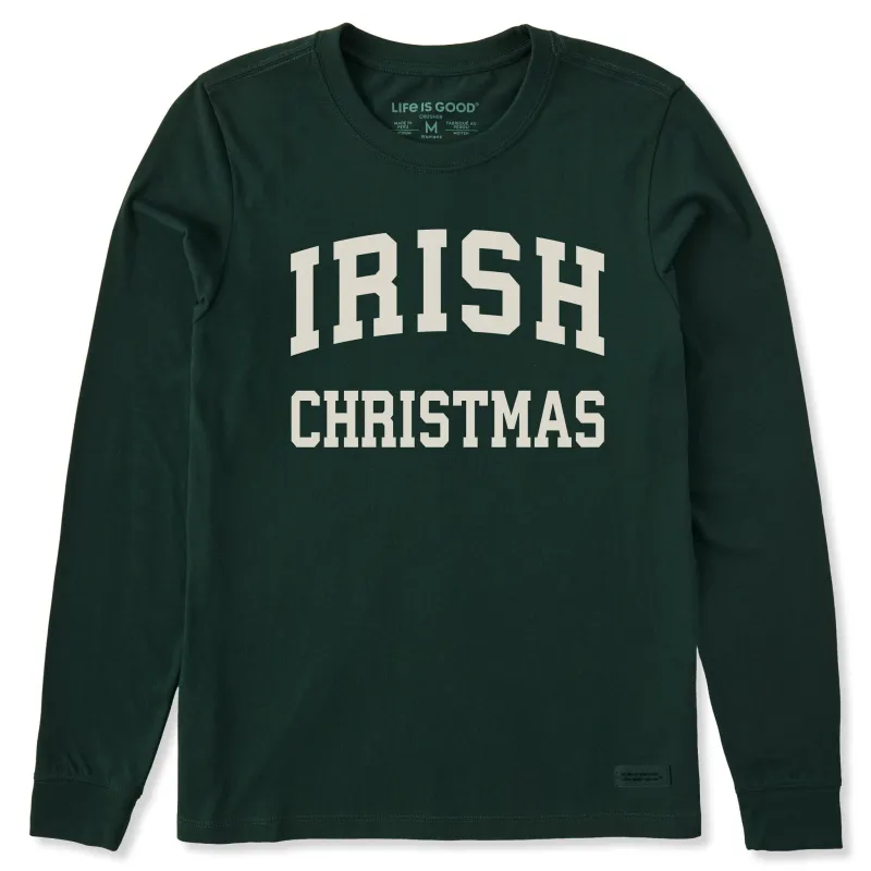 Women's Irish Christmas Arch Long Sleeve Crusher Tee sold by Life is Good