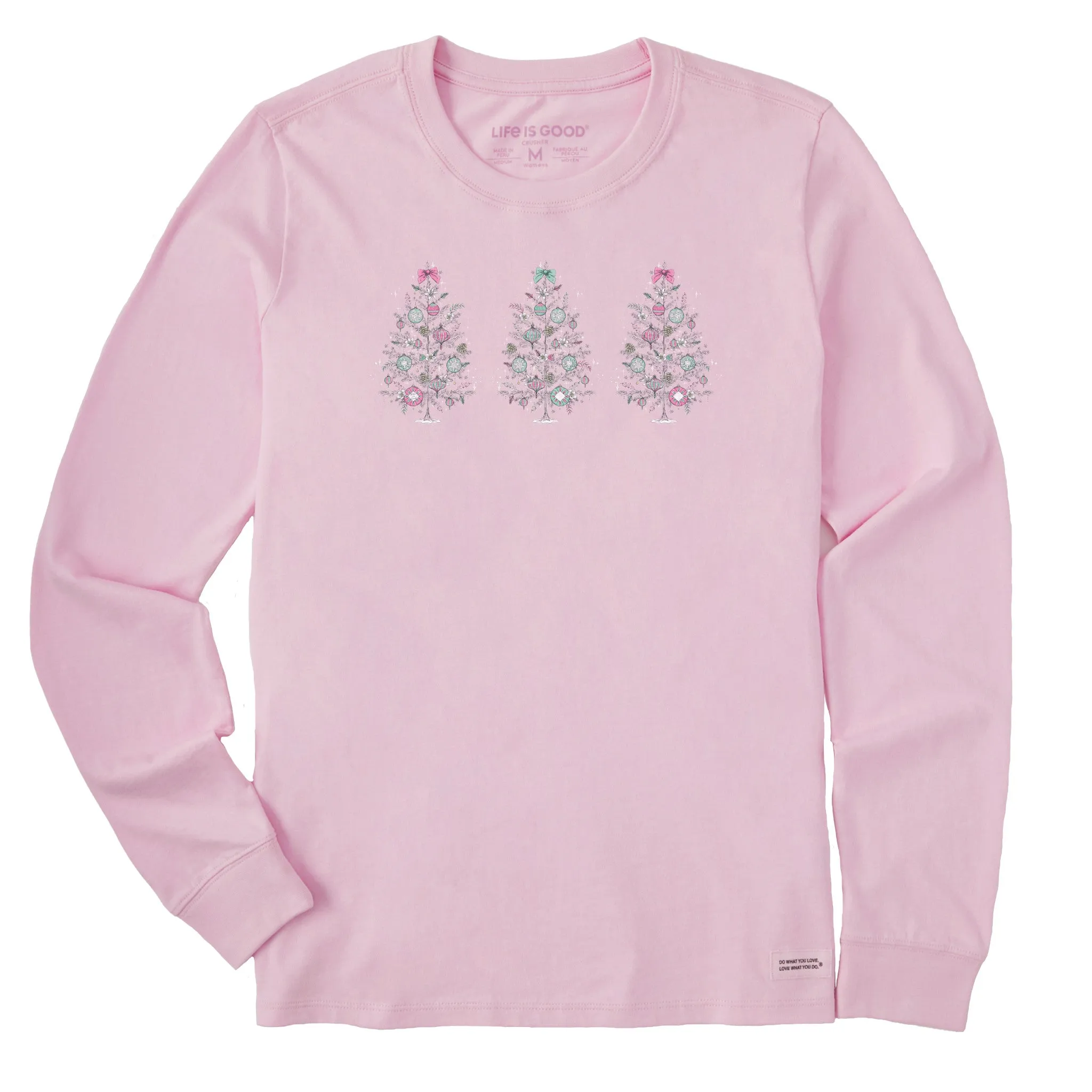 Women's Three Dreamy Trees Long Sleeve Crusher Tee sold by Life is Good