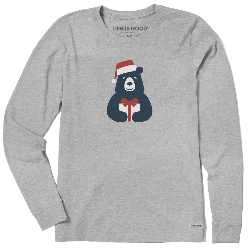 Women's Bear with Box Long Sleeve Crusher Tee sold by Life is Good