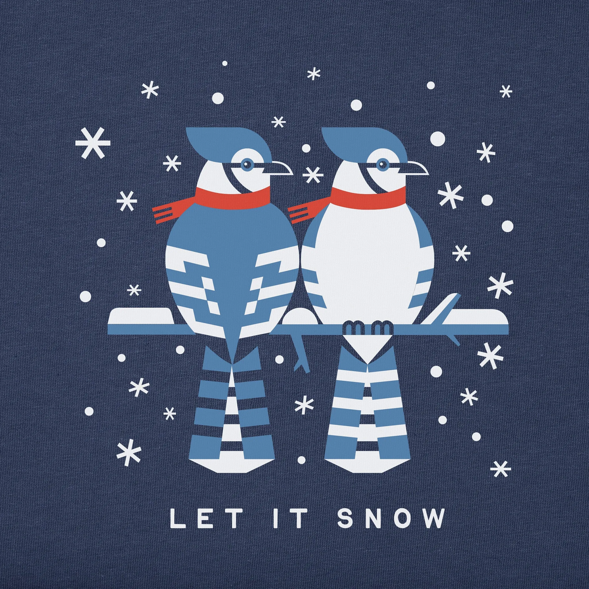 Women's Let it Snow Bluebirds Long Sleeve Crusher Tee sold by Life is Good product image thumbnail 2