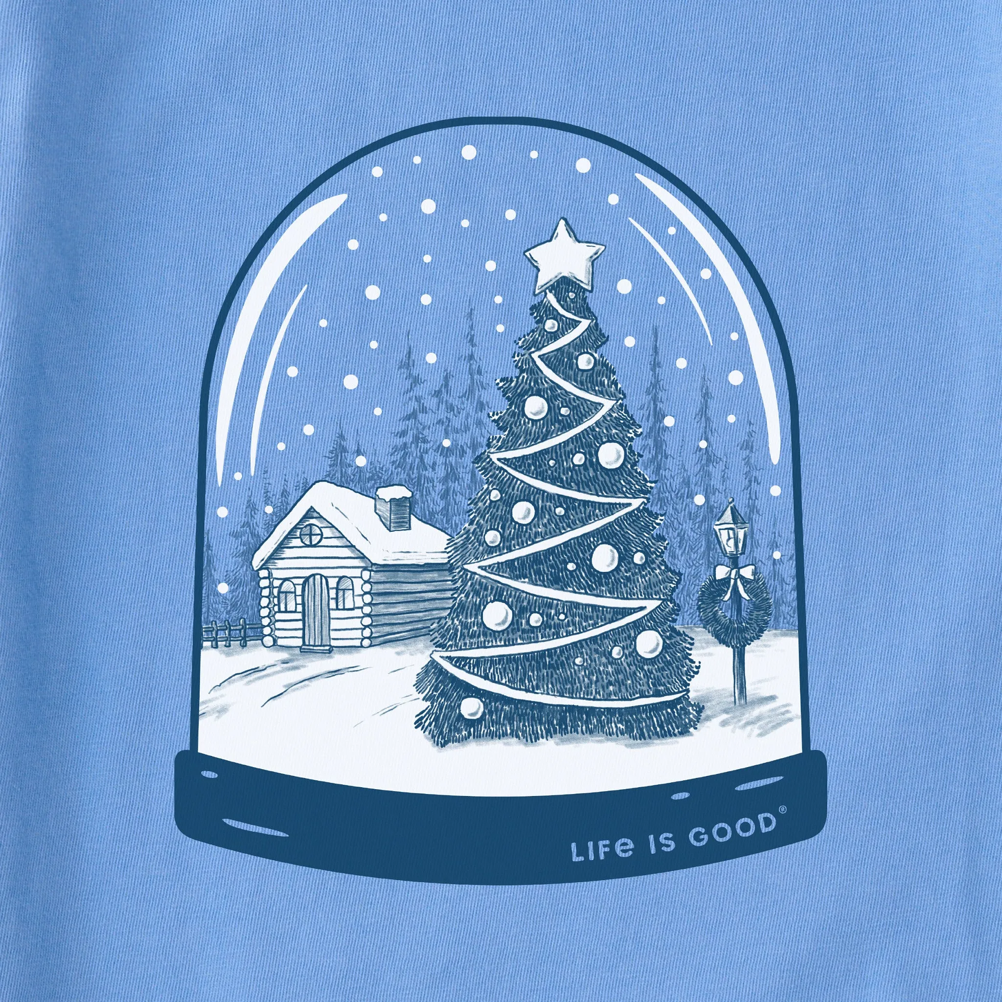 Women's Snowy Cabin Snow Globe Long Sleeve Crusher Tee sold by Life is Good product image thumbnail 2