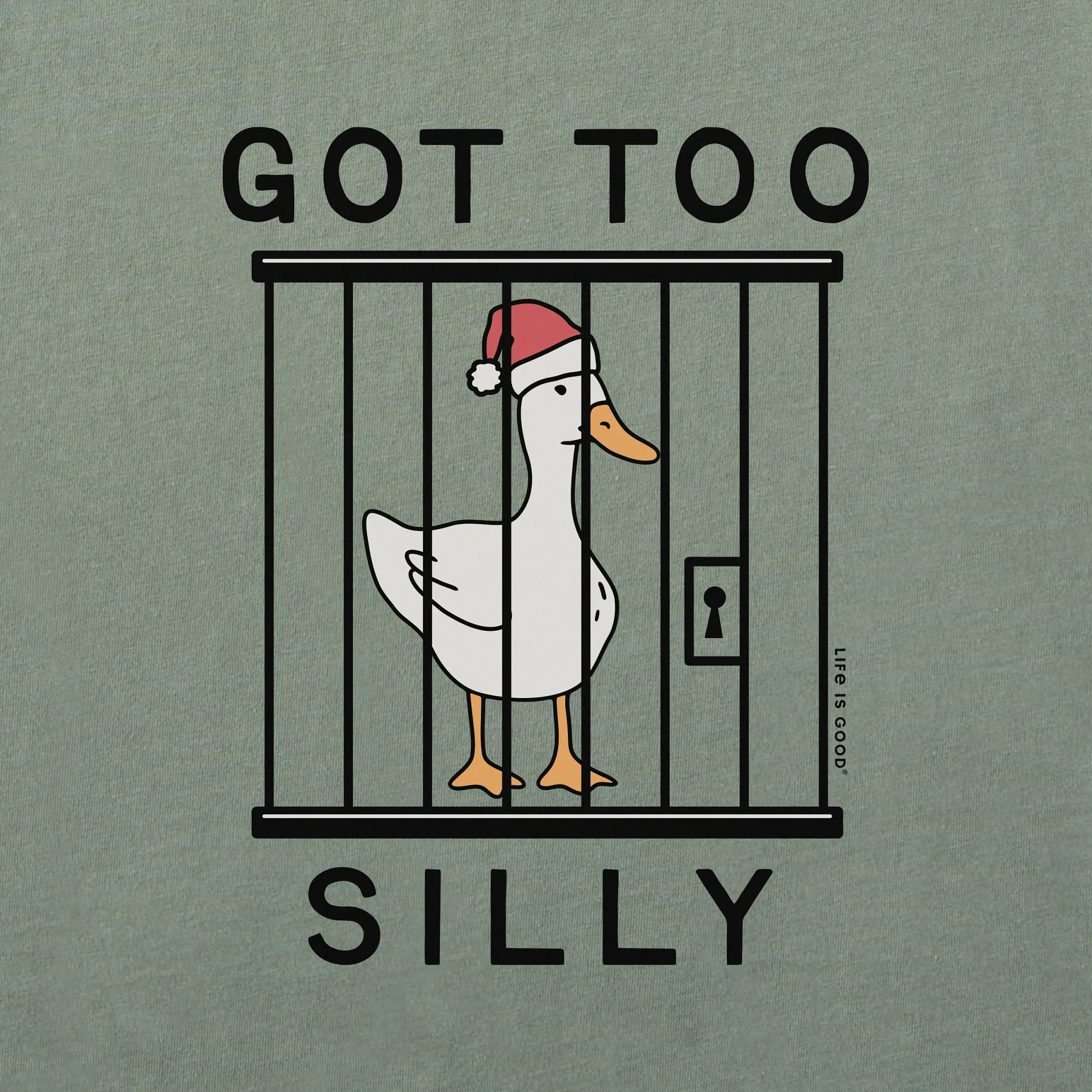 Men's Santa Got Too Silly Long Sleeve Crusher Tee sold by Life is Good product image thumbnail 2