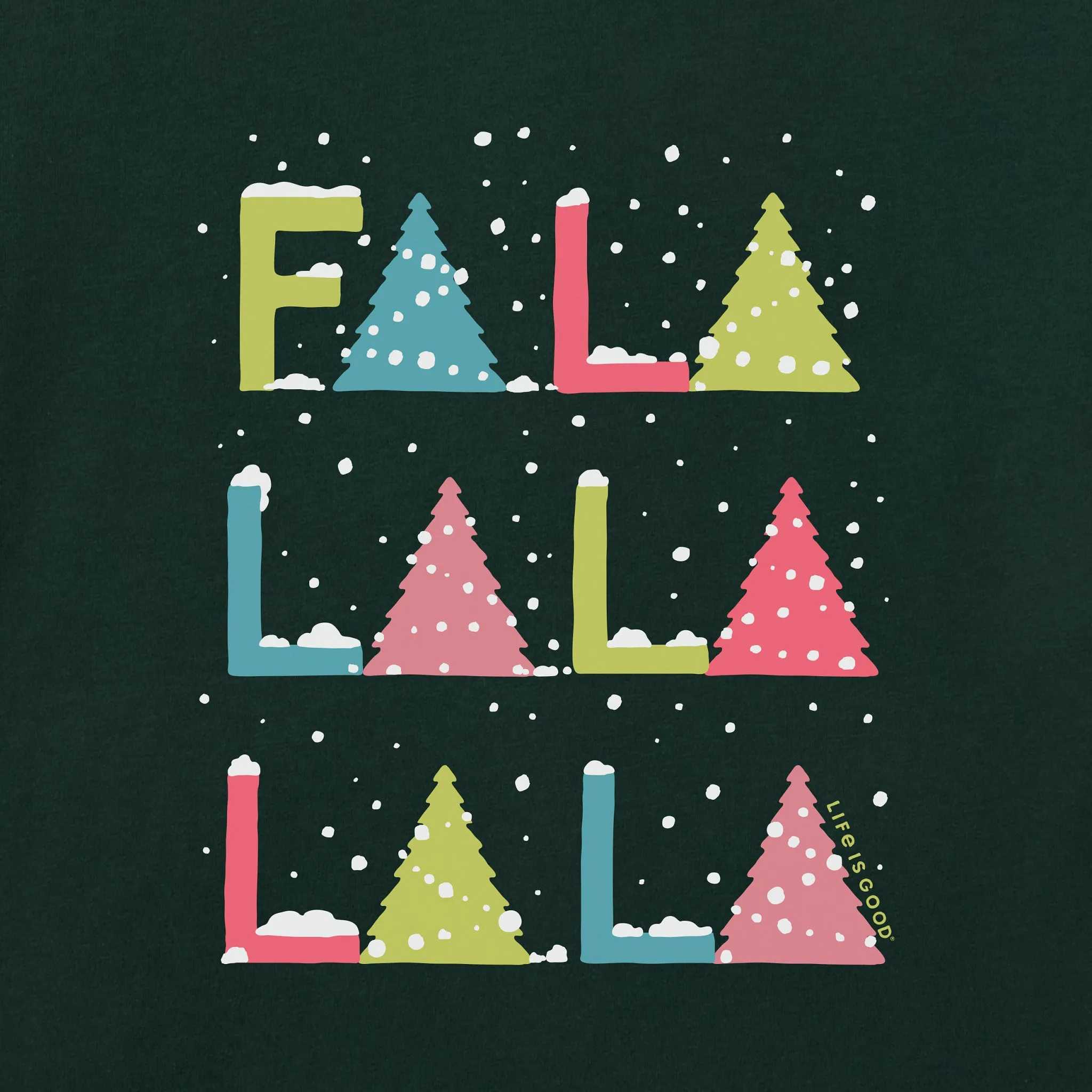 Women's Fa La La Stack Long Sleeve Crusher Tee sold by Life is Good product image thumbnail 2