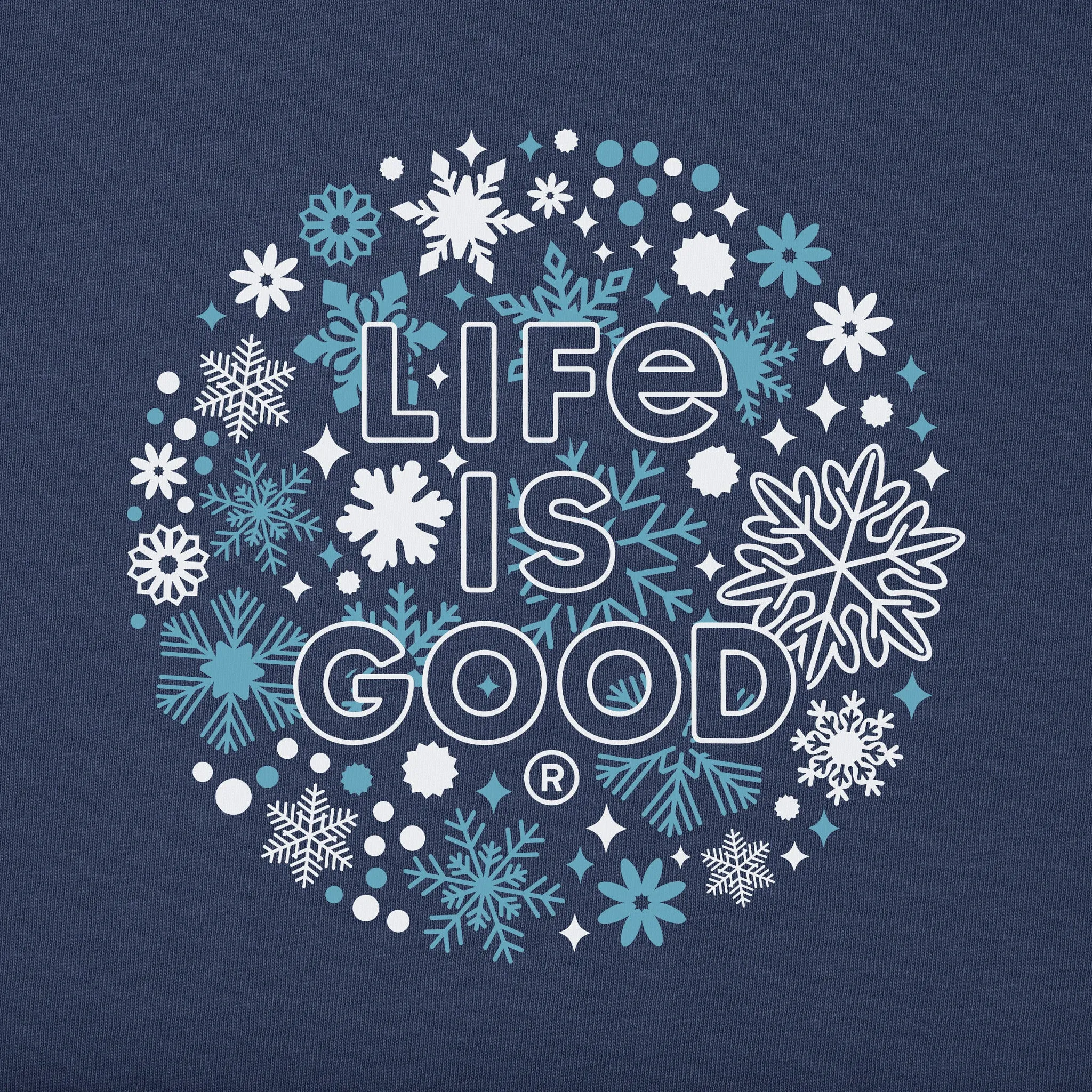 Women's Snowflake Ball Long Sleeve Crusher Tee sold by Life is Good product image thumbnail 2