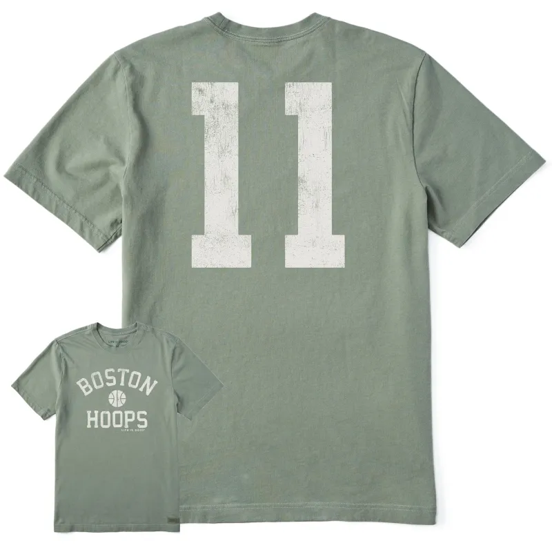 Men's Boston Hoops Short Sleeve Crusher Tee sold by Life is Good