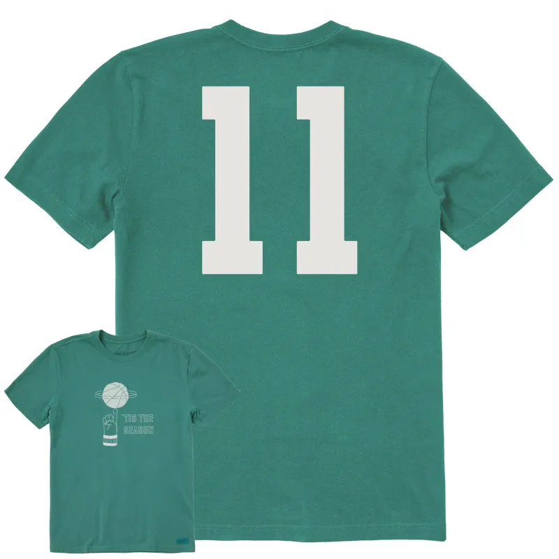 Men's Tis the Season Spin Short Sleeve Crusher Tee sold by Life is Good