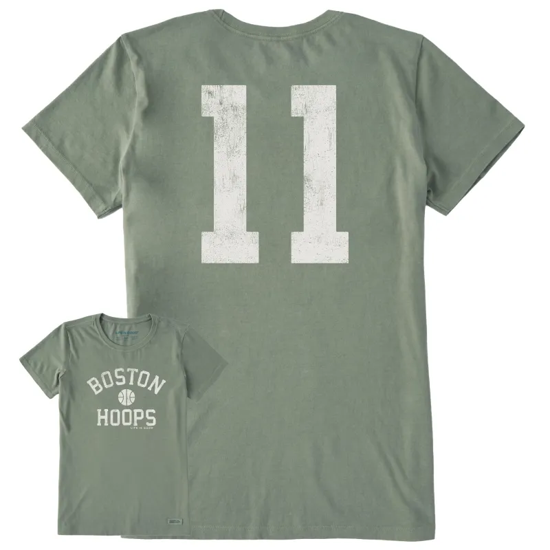 Women's Boston Hoops Short Sleeve Crusher Tee sold by Life is Good