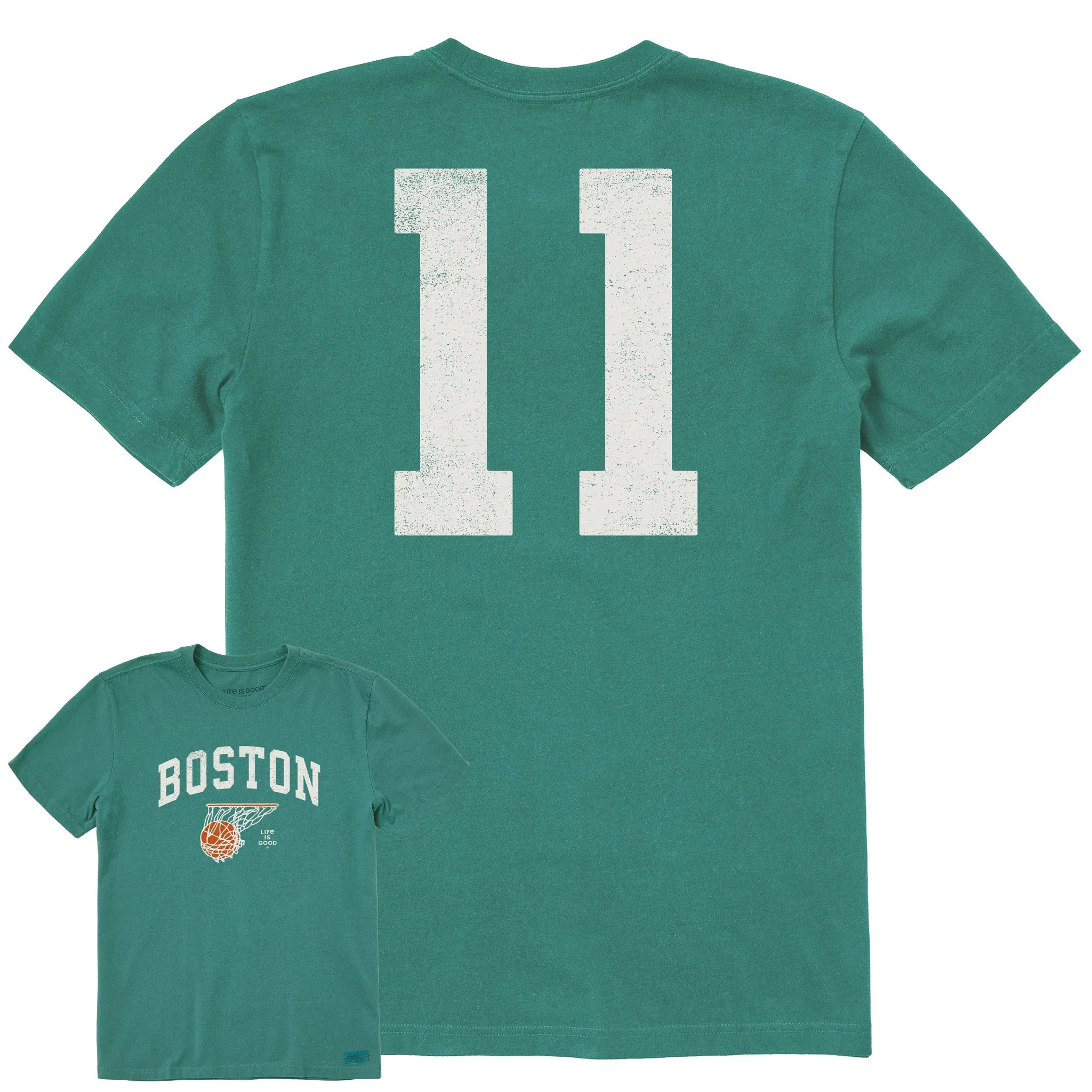 Men's Boston Swish Short Sleeve Crusher Tee sold by Life is Good