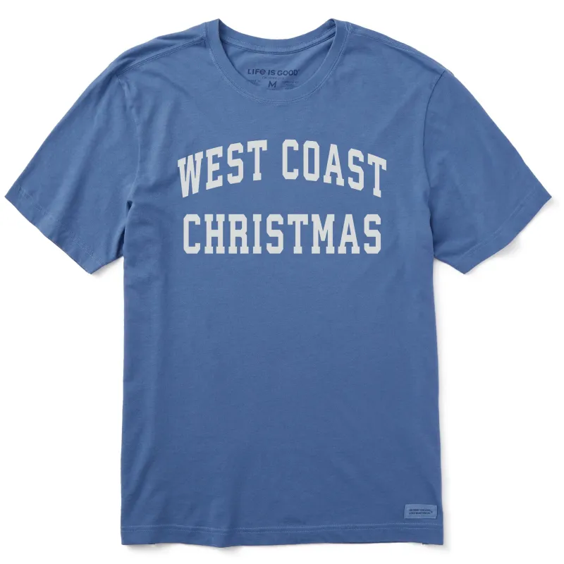 Men's West Coast Christmas Arch Short Sleeve Crusher Tee sold by Life is Good