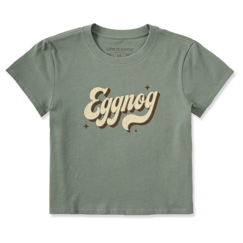 Women's Eggnog Script Crusher-LITE Shrunken Tee sold by Life is Good