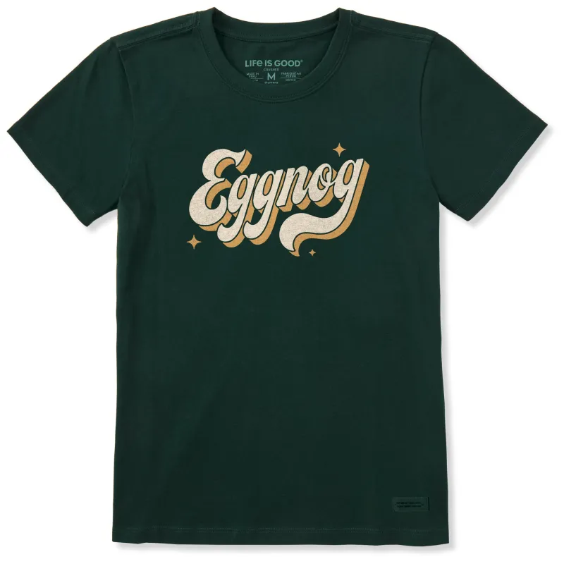Women's Eggnog Script Short Sleeve Crusher Tee sold by Life is Good