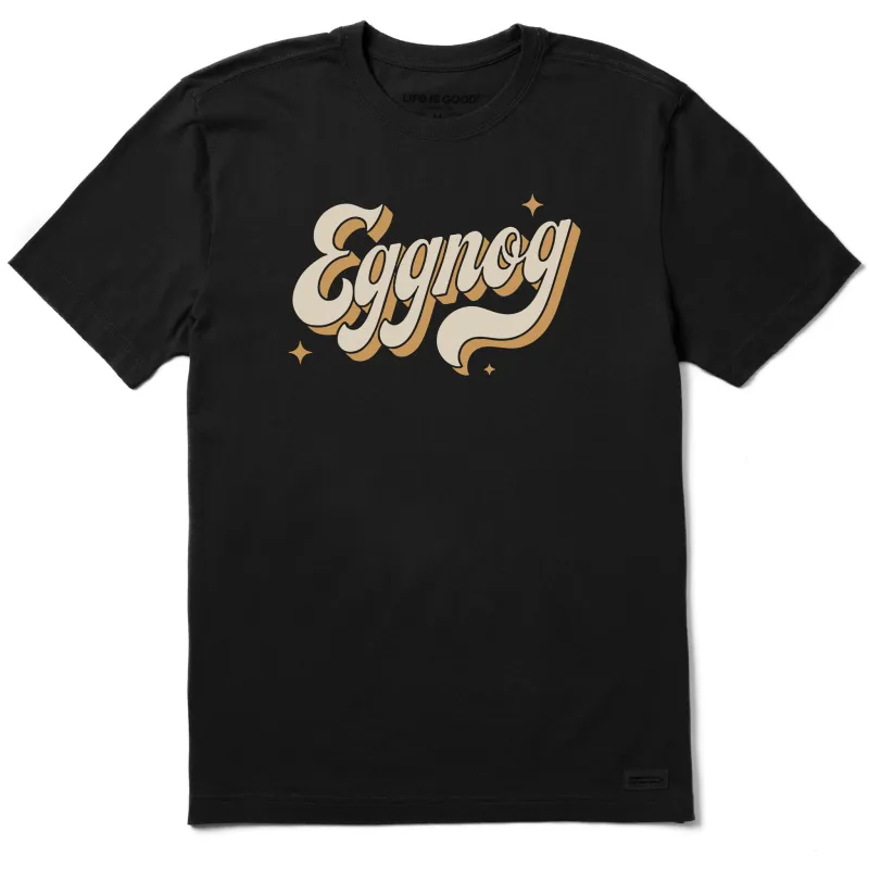 Men's Eggnog Script Short Sleeve Crusher Tee sold by Life is Good