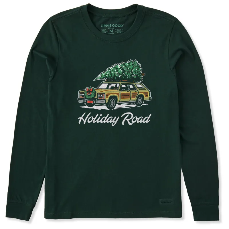 Women's Holiday Road Long Sleeve Crusher Tee sold by Life is Good